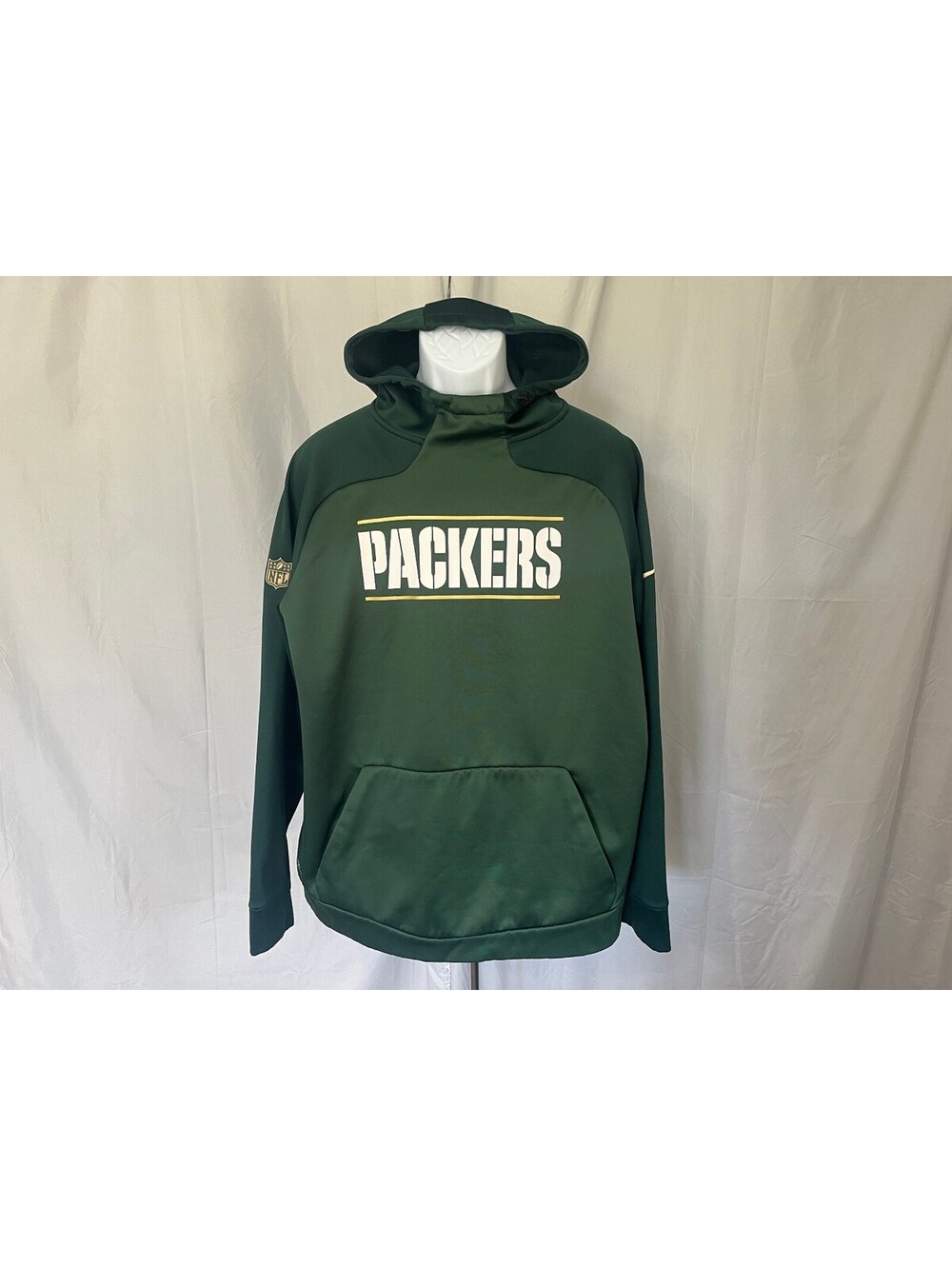 Nike Therma-Fit Men's Green Gold Green Bay Packers Hoodie Hooded Sweatshirt XL